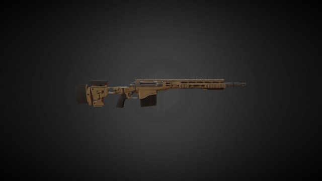 A Low-Poly Sniper rifle 3D Model
