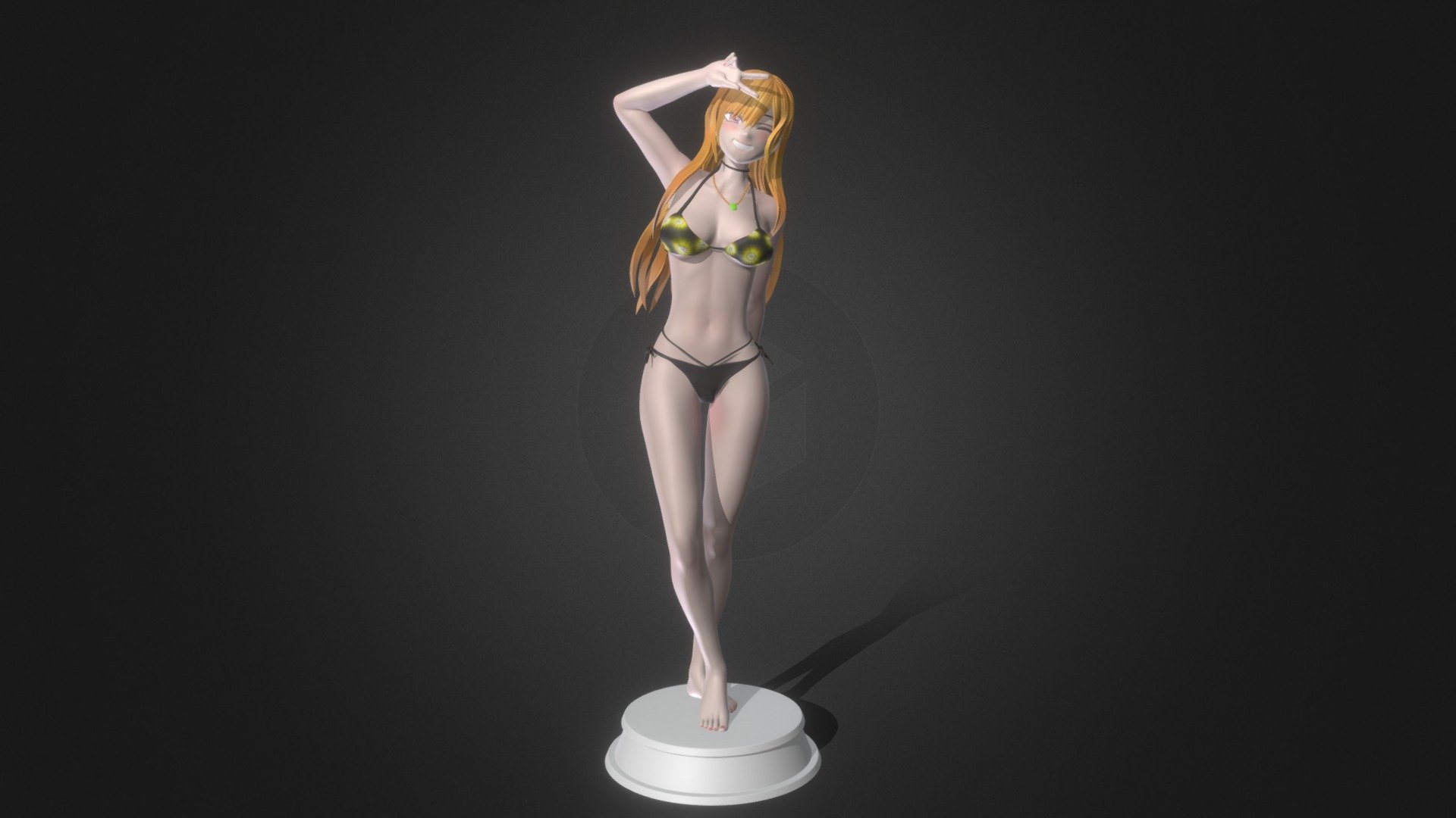 T pose nonrigged model of Marin Kitagawa anime girl 3D model