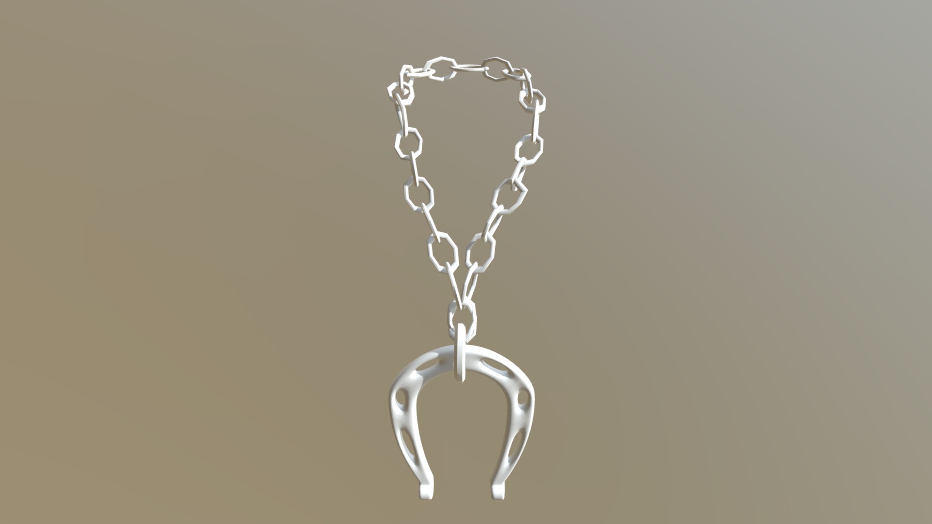 3D model HorseShoeChain - This is a 3D model of the HorseShoeChain. The 3D model is about a close-up of a necklace.