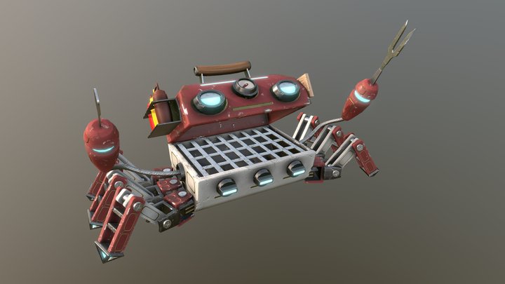 Game Art 2 - Robuddy "Grilly" 3D Model