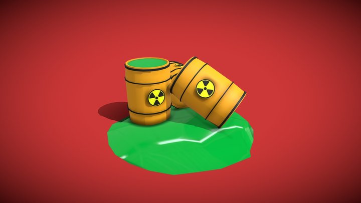 Nuclear Barrels 3D Model