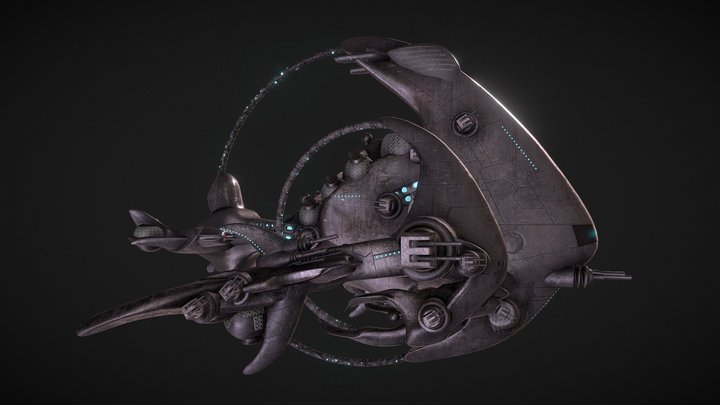 Ring spaceship II 3D Model