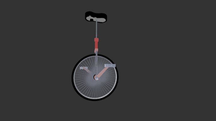 tek tekerleki bisiklet 3D Model
