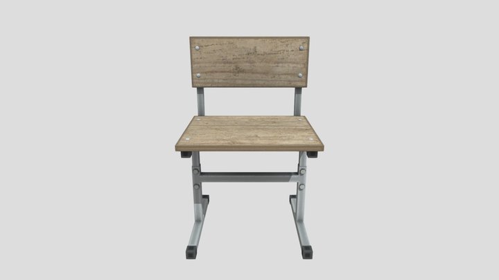 School Chair 3D Model