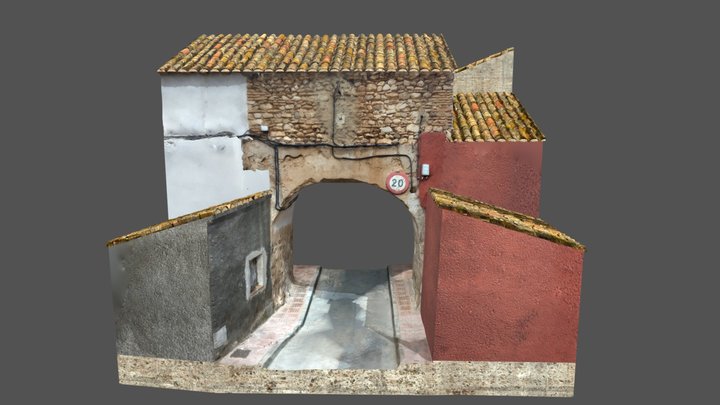 Arco de entrada al pueblo de Mozota (Zaragoza) 3D Model