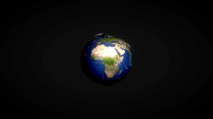 Earth Sketchfab Displacement-animation 3D Model