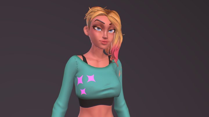 Girl Cartoon 3d Models Sketchfab 9593