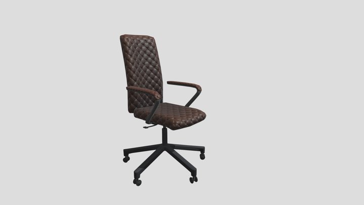 Low Poly Leather Chair 3D Model