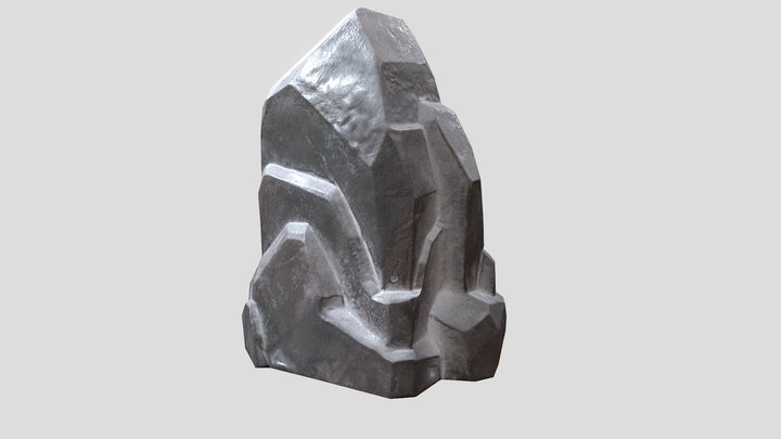 Snowy Rock 3D Model