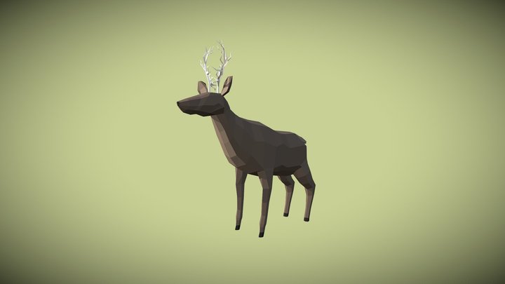 Deer low poly model 3D Model