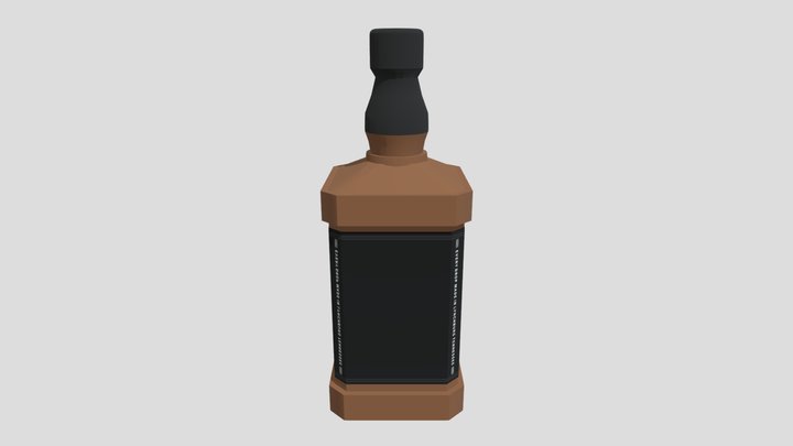 Modelado Botella Jack Daniels 3D Model