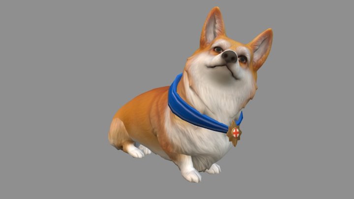 ErLangShen Dog V2 Rig Laugh Animation 3D Model