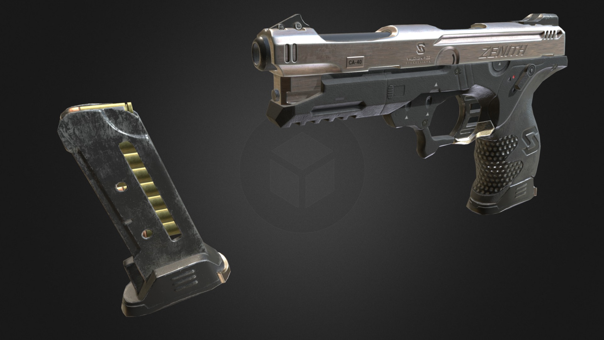 Zenith 10mm Pistol (Deus Ex FA) - 3D model by yaloken [a981c56] - Sketchfab