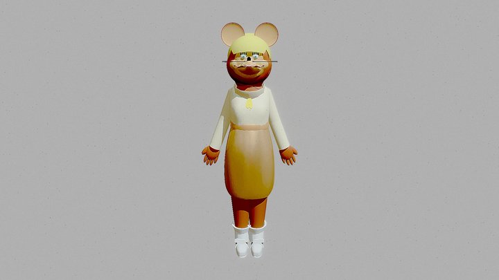 Golden Dress - Mini Mozzarella 3D Model