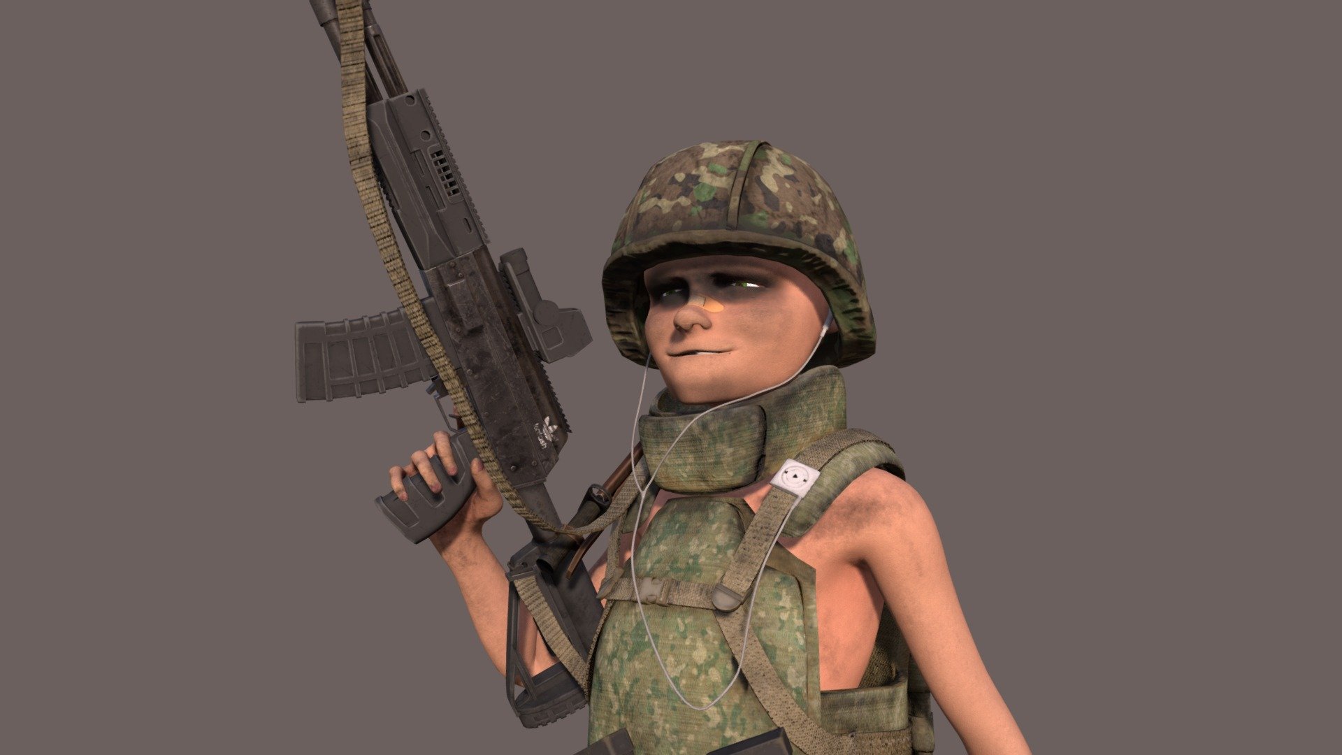 BADASS SOLDIER 3D model by neckokiller (regrwork) [a982a91] Sketchfab