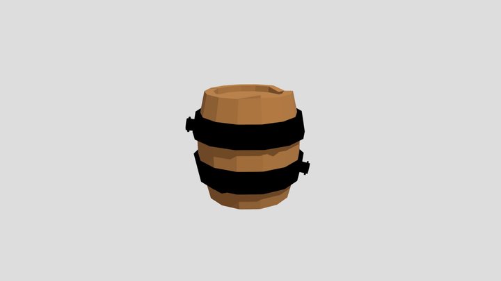 Simple Barrel 3D Model