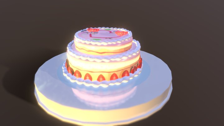 Simple blender cake 3D Model