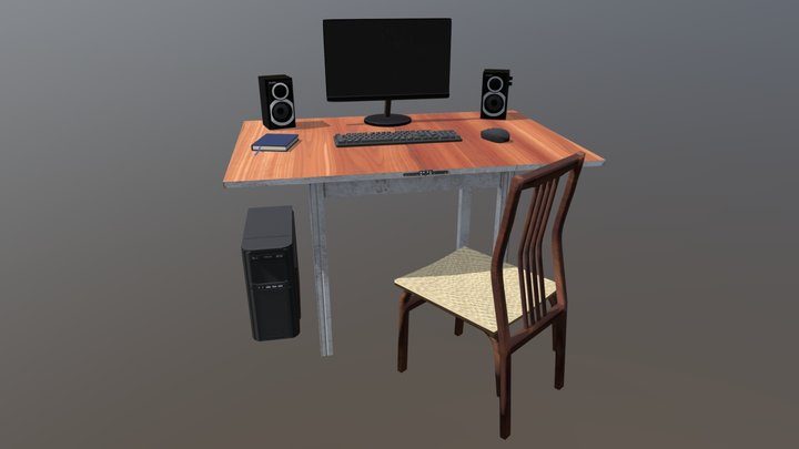 Work Place 3D Model