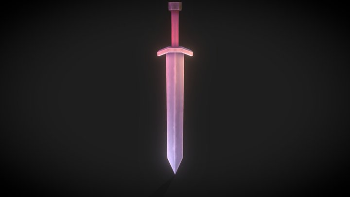 Low Poly Stylized Sword 3D Model