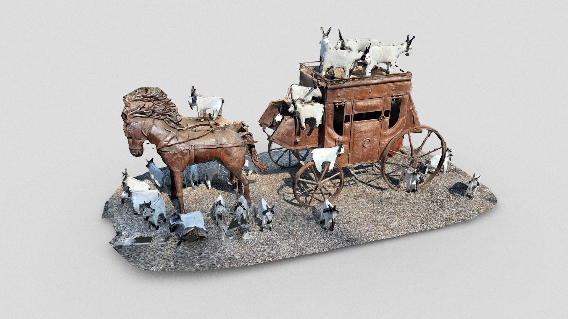 Day 256: Stagecoach & goats - 1scanaday