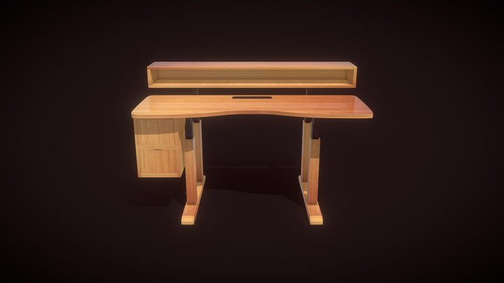 Workstation desk by makaco3d 3D Model