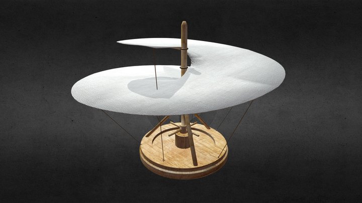 Leonardo Da Vinci: Aerial Screw 3D Model