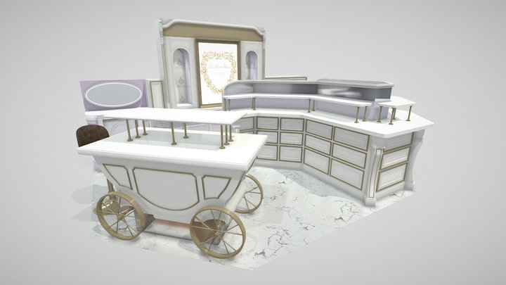 Retail store booth 3D Model