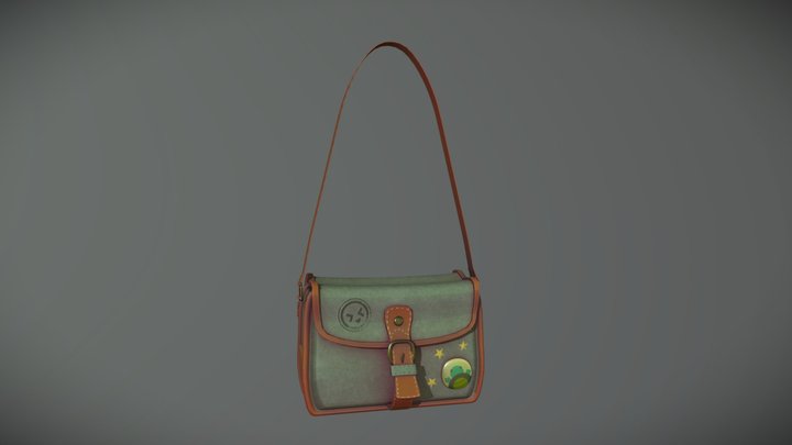 Turtley cool messenger bag 3D Model