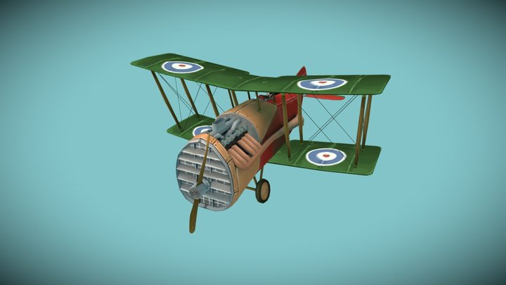 F2B Bristol Fighter (Stylised) 3D Model