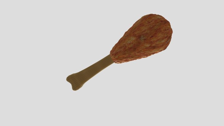 low poly chicken wing ready for unity or ue 4-5 3D Model
