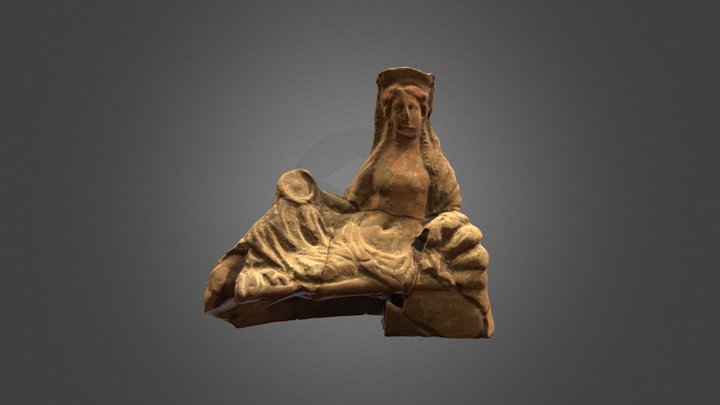 Statuetta fittile di recumbente 3D Model