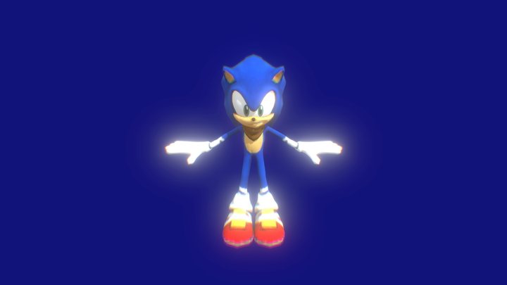 3DS - Sonic Boom Fire & Ice - Sonic 3D Model