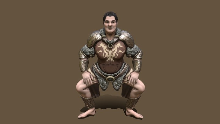 Edward Villate : Personaje Escultura 3D  ''Ryo'' 3D Model