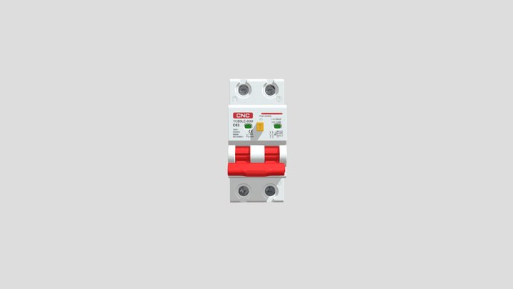 YCB9LE-80M RCBO Electronic 3D Model