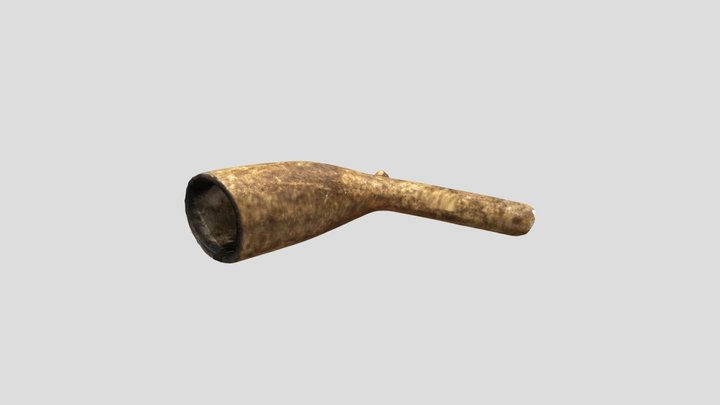 Clay Pipe Artifact 3D Model