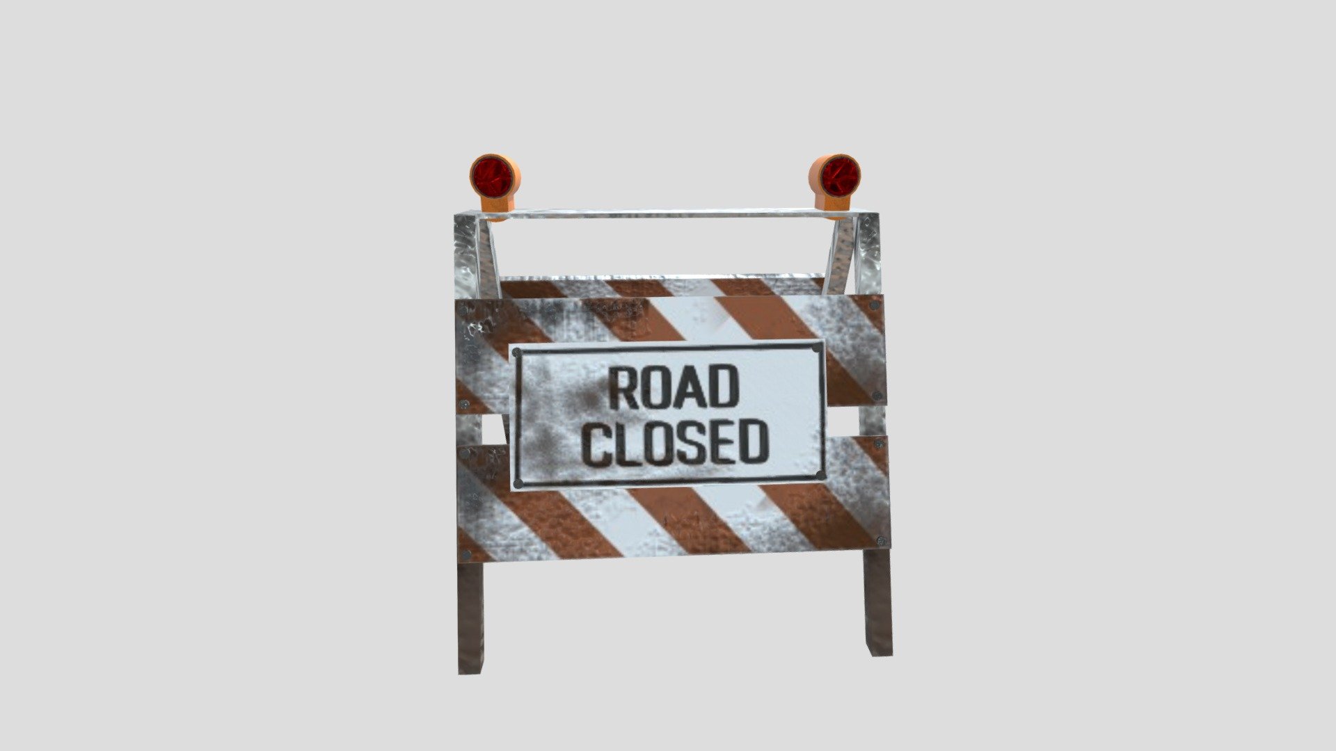 Road barrier "ROAD CLOSED"