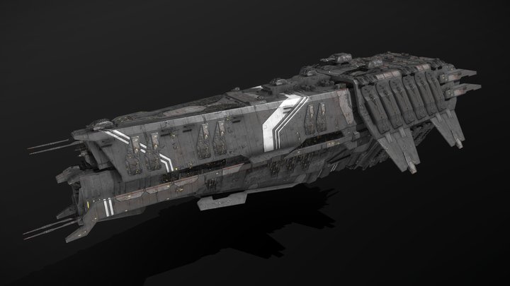 Progenitor Battleship 3D Model