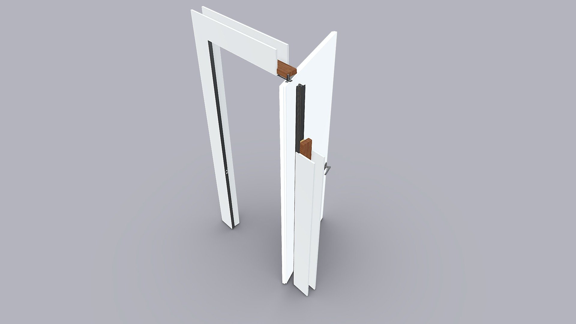 Linea Swing Single Pivot - Push Right - 4" OLD