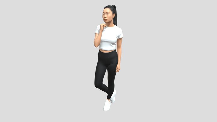 Contemplative Pose – Kostenloses 3D-Modell STL
