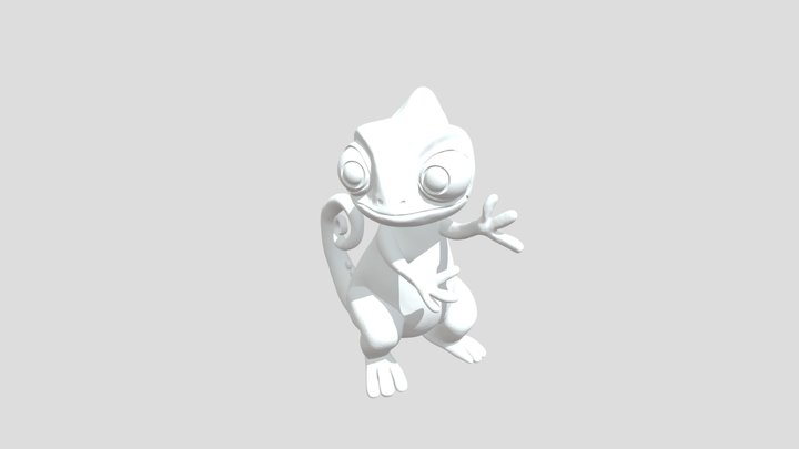 Charming Chameleon 3D Model