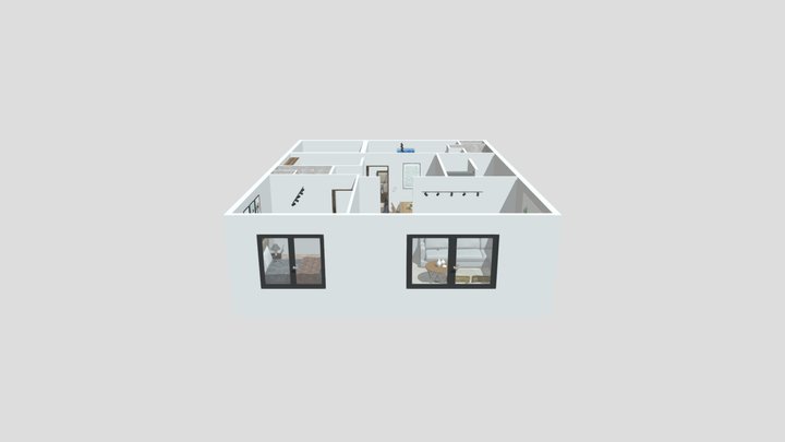 نموذج الطابق الاول والثاني - استوطان العقارية 3D Model