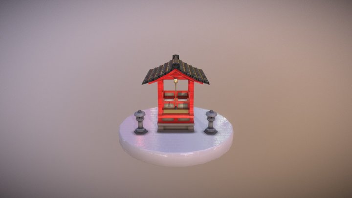 Japanese Shrine 3D Model