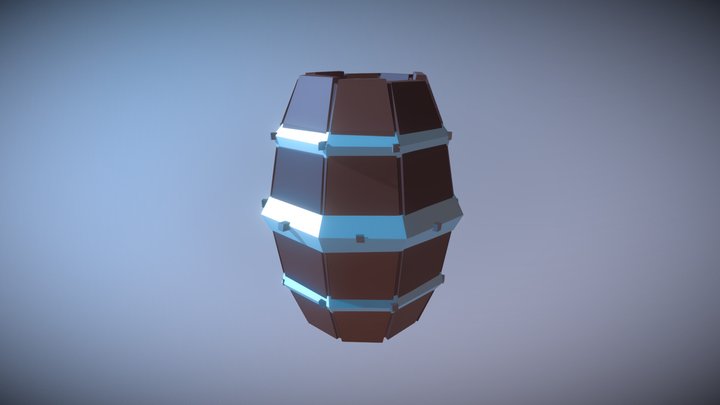 Ejercicio 4 Barril Low poly 3D Model