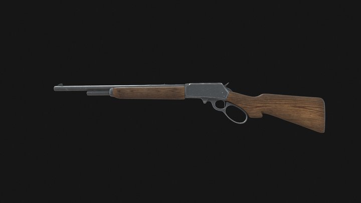 Mako 1895 Carbine Gun - 3D Model with Textures 3D Model