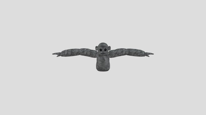 Scary_ Baboon_ Playermodel 3D Model