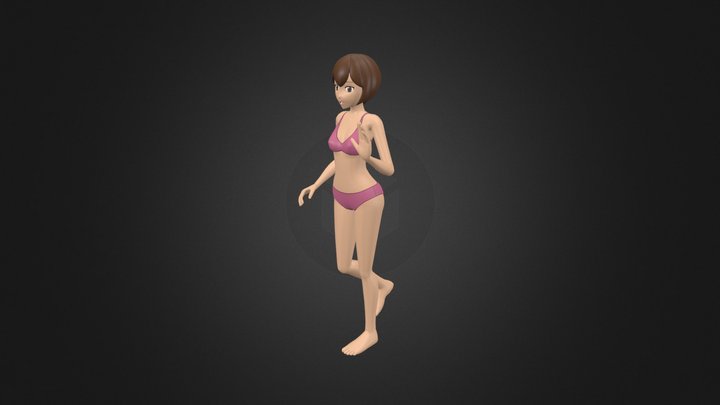 Female - Style 1 (Pose 1: Greeting) 3D Model