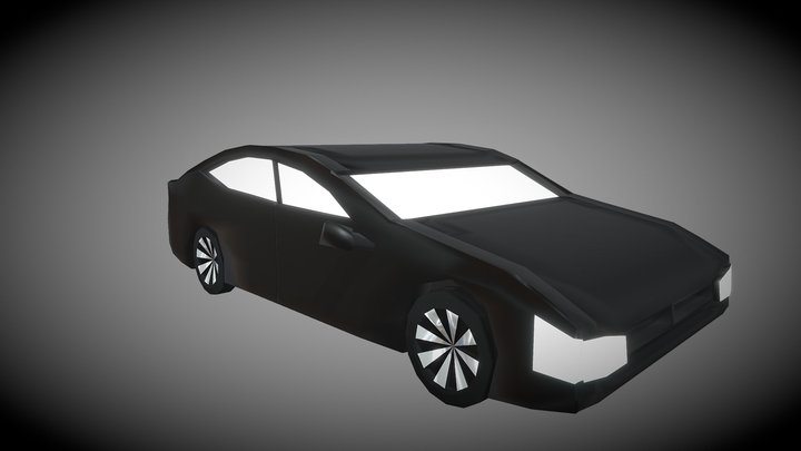 Tesla Car || Metallic Black 3D Model