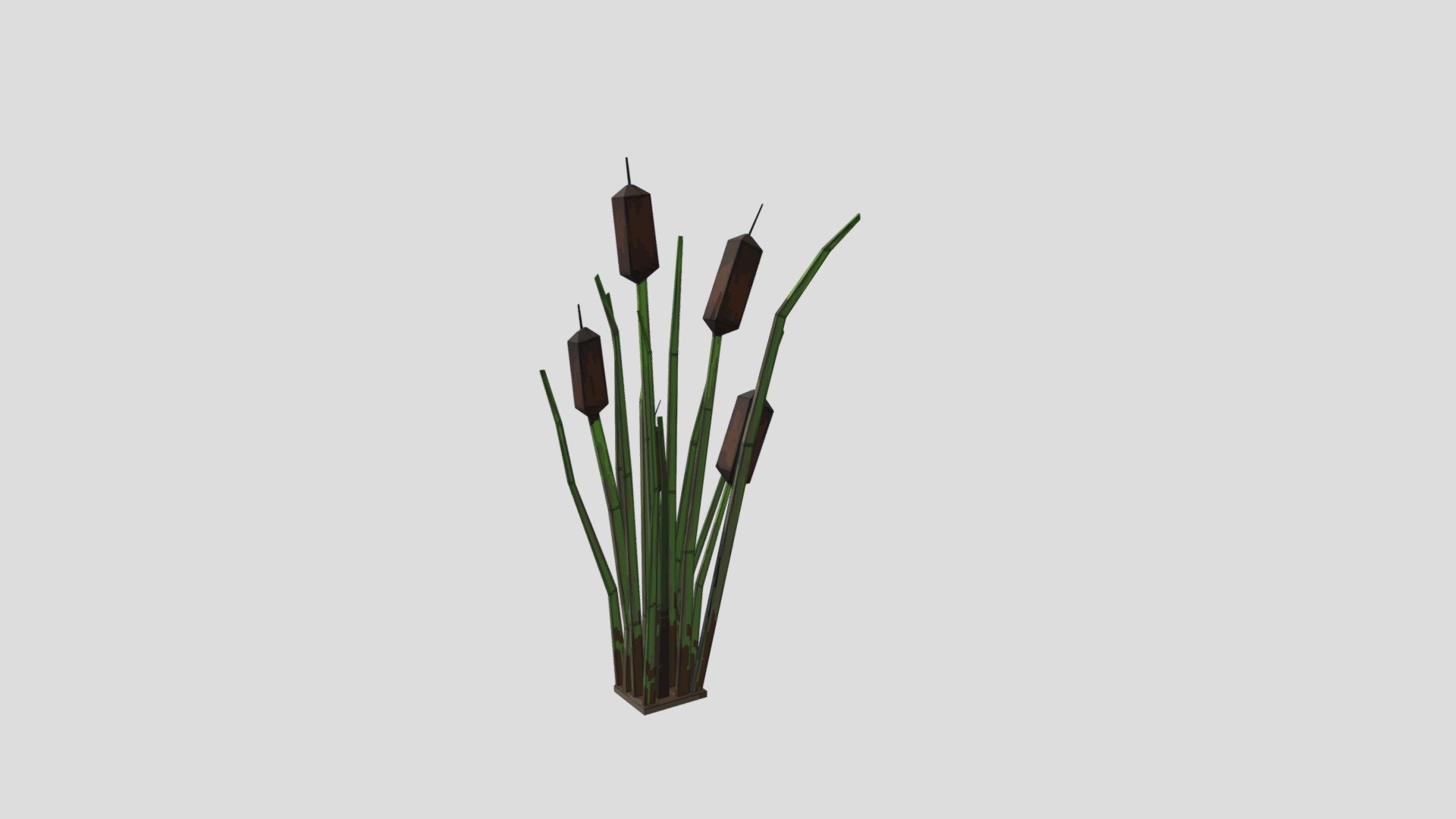 Low-poly, Pixel Art, Swamp Reed - 3D Model By Lrgh [a99a46e] - Sketchfab