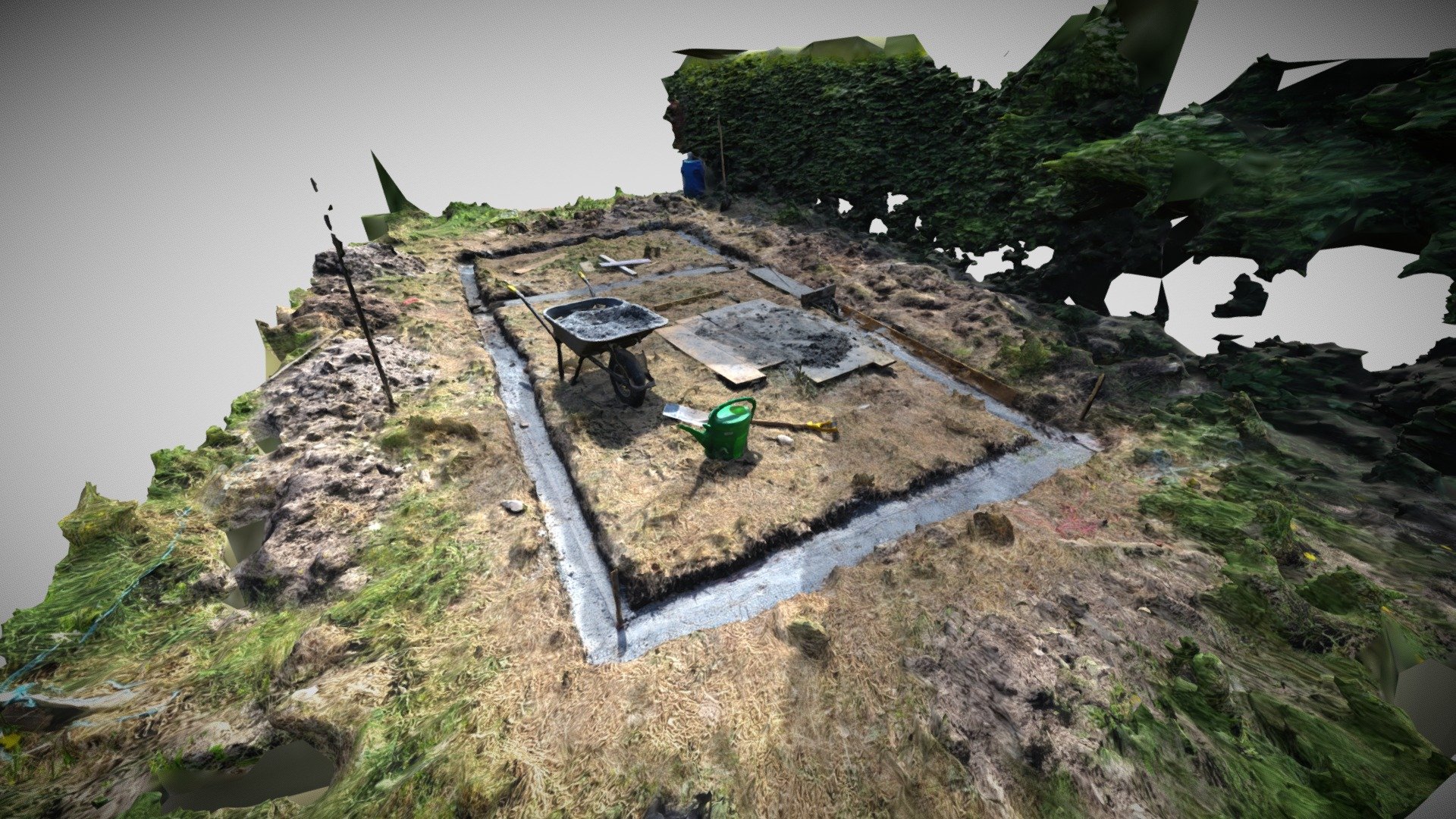 Polytunnel foundations