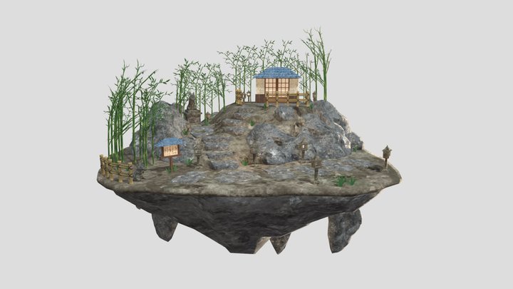 Japanese Garden Cubicle 3D Model